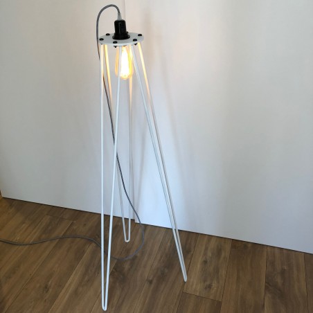 Lampadaire - pied de lampe seul (120 cm) blanc